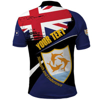Personalised Anguilla Polo Shirt Strength and Endurance Grunge