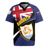 Personalised Anguilla Rugby Jersey Strength and Endurance Grunge