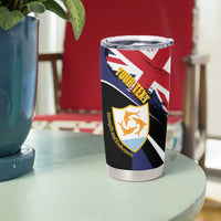 Personalised Anguilla Tumbler Cup Strength and Endurance Grunge