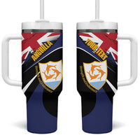 Personalised Anguilla Tumbler With Handle Strength and Endurance Grunge