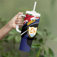 Personalised Anguilla Tumbler With Handle Strength and Endurance Grunge