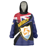 Personalised Anguilla Wearable Blanket Hoodie Strength and Endurance Grunge