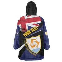 Personalised Anguilla Wearable Blanket Hoodie Strength and Endurance Grunge