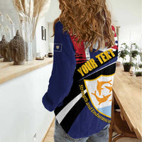 Personalised Anguilla Women Casual Shirt Strength and Endurance Grunge