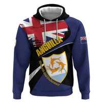 Personalised Anguilla Zip Hoodie Strength and Endurance Grunge