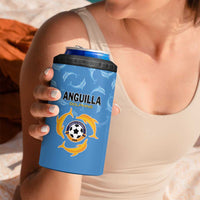 Custom Anguilla Football 4 in 1 Can Cooler Tumbler Come On Soccer Dolphins