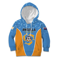 Custom Anguilla Football Kid Hoodie Come On Soccer Dolphins