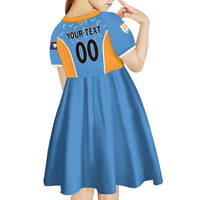 Custom Anguilla Football Kid Short Sleeve Dress Come On Soccer Dolphins
