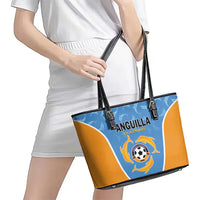 Anguilla Football Leather Tote Bag Come On Soccer Dolphins