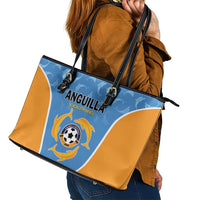Anguilla Football Leather Tote Bag Come On Soccer Dolphins