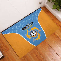 Anguilla Football Rubber Doormat Come On Soccer Dolphins