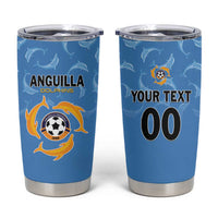 Custom Anguilla Football Tumbler Cup Come On Soccer Dolphins