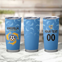 Custom Anguilla Football Tumbler Cup Come On Soccer Dolphins
