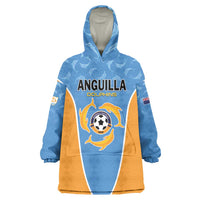 Custom Anguilla Football Wearable Blanket Hoodie Come On Soccer Dolphins