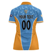 Custom Anguilla Football Women Polo Shirt Come On Soccer Dolphins