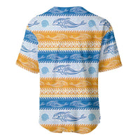 Anguilla Dolphins Pattern Baseball Jersey Orange And Blue