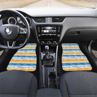 Anguilla Dolphins Pattern Car Mats Orange And Blue