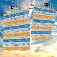 Anguilla Dolphins Pattern Garden Flag Orange And Blue