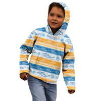 Anguilla Dolphins Pattern Kid Hoodie Orange And Blue