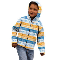 Anguilla Dolphins Pattern Kid Hoodie Orange And Blue