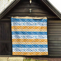 Anguilla Dolphins Pattern Quilt Orange And Blue