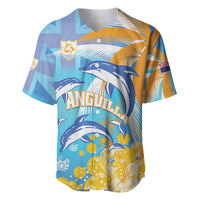 Personalised Anguilla 3 Dolphins Baseball Jersey Summer Stylized