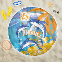 Anguilla 3 Dolphins Beach Blanket Summer Stylized
