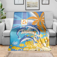 Anguilla 3 Dolphins Blanket Summer Stylized