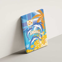 Anguilla 3 Dolphins Canvas Wall Art Summer Stylized