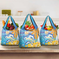 Anguilla 3 Dolphins Grocery Bag Summer Stylized