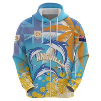 Personalised Anguilla 3 Dolphins Hoodie Summer Stylized