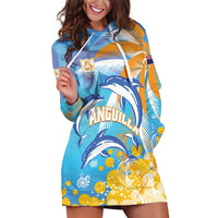 Personalised Anguilla 3 Dolphins Hoodie Dress Summer Stylized