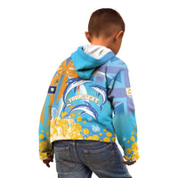 Personalised Anguilla 3 Dolphins Kid Hoodie Summer Stylized