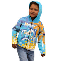 Personalised Anguilla 3 Dolphins Kid Hoodie Summer Stylized