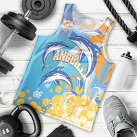 Personalised Anguilla 3 Dolphins Men Tank Top Summer Stylized