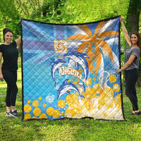 Anguilla 3 Dolphins Quilt Summer Stylized