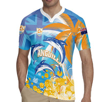 Personalised Anguilla 3 Dolphins Rugby Jersey Summer Stylized