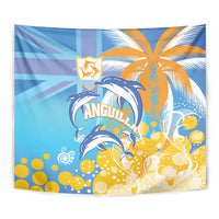 Anguilla 3 Dolphins Tapestry Summer Stylized