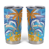 Personalised Anguilla 3 Dolphins Tumbler Cup Summer Stylized