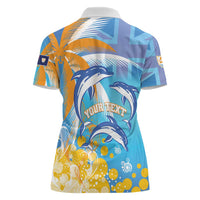 Personalised Anguilla 3 Dolphins Women Polo Shirt Summer Stylized