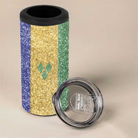 Saint Vincent and the Grenadines Vincy Mas 4 in 1 Can Cooler Tumbler SVG Glitter Color Style - Wonder Print Shop