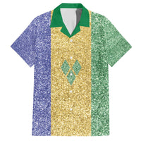 Saint Vincent and the Grenadines Vincy Mas Family Matching Puletasi and Hawaiian Shirt SVG Glitter Color Style - Wonder Print Shop