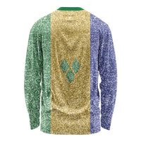 Saint Vincent and the Grenadines Vincy Mas Long Sleeve Shirt SVG Glitter Color Style - Wonder Print Shop