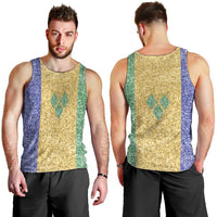 Saint Vincent and the Grenadines Vincy Mas Men Tank Top SVG Glitter Color Style - Wonder Print Shop