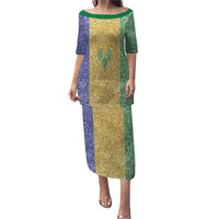 Saint Vincent and the Grenadines Vincy Mas Puletasi SVG Glitter Color Style - Wonder Print Shop