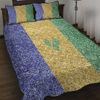 Saint Vincent and the Grenadines Vincy Mas Quilt Bed Set SVG Glitter Color Style - Wonder Print Shop