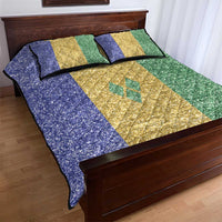 Saint Vincent and the Grenadines Vincy Mas Quilt Bed Set SVG Glitter Color Style - Wonder Print Shop