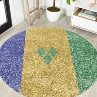 Saint Vincent and the Grenadines Vincy Mas Round Carpet SVG Glitter Color Style - Wonder Print Shop