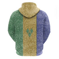 Saint Vincent and the Grenadines Vincy Mas Zip Hoodie SVG Glitter Color Style - Wonder Print Shop