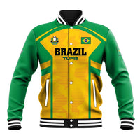 Custom Rugby Brazil Baseball Jacket Tupis Go Champions - Wonder Print Shop